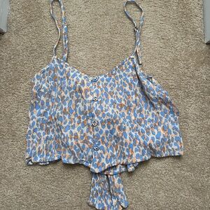 Orange and blue crop top, size xs
